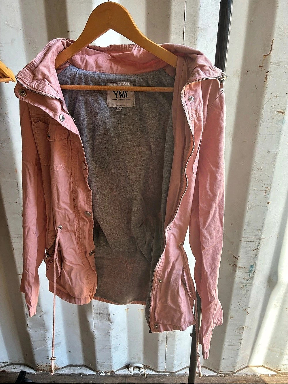 YMI Hooded Utility Jacket Pink Large